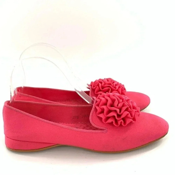 Daniel Green comfy house shoes 5 pink 60s vintage Barbiecore smoking slippers - Picture 3 of 14